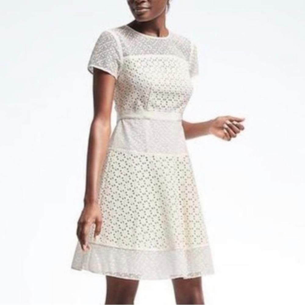 Banana Republic Eyelet A line Dress
